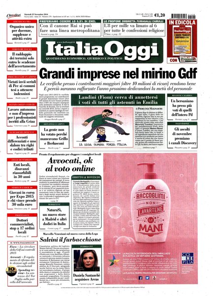 Italia oggi : quotidiano di economia finanza e politica